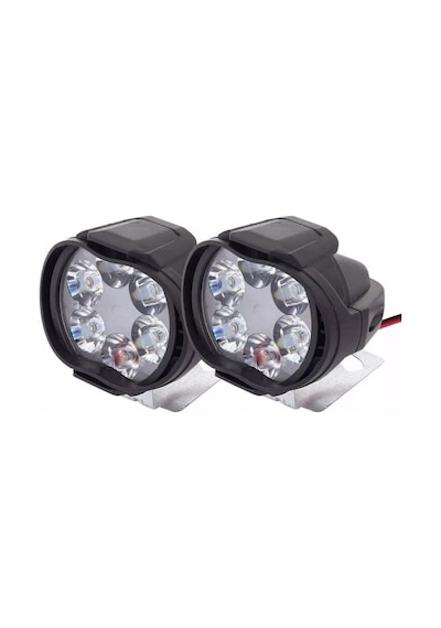 Motosiklet Led Sis Farı 2 Li Set 12v 6 Led Motorsiklet Led Farı Çakar Ve Düz Yanar