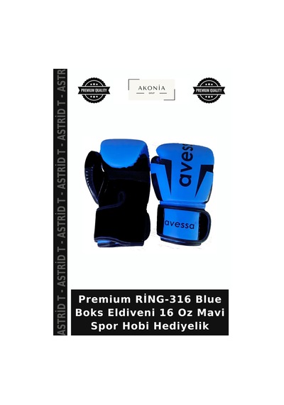 Premium Ring-316 Blue Boks Eldiveni 16 Oz Mavi Spor Hobi Hediyelik