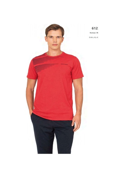 Pierre Cardin 6123 Erkek Kısa Kollu Bisiklet Yaka Pijama Takımı-kırmızı Pierre Cardin 6123 Erkek Kısa Kollu Bisiklet Yaka Pijama Takımı-kırmızı