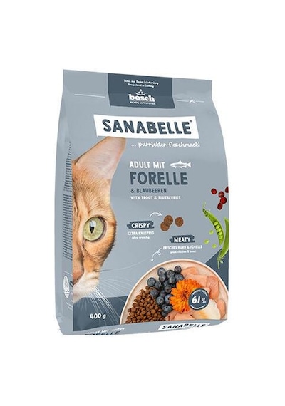 Sanabelle Life Alabalıklı Ve Yaban Mersinli Yetişkin Kuru Kedi Maması 400 Gr