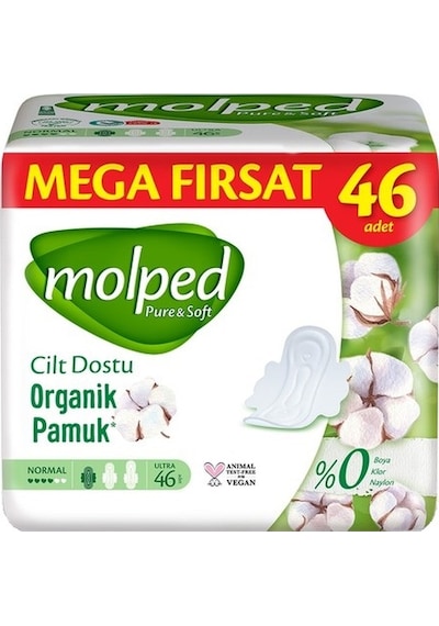 Molped Pure&soft Hijyenik Ped Normal 230 5pk 46 Adet Mega Pk