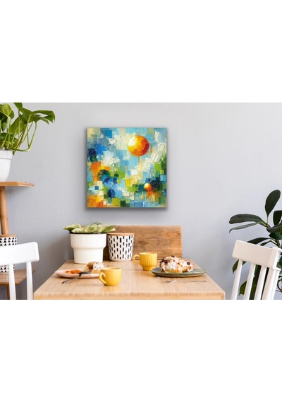 Yaz Mevsimi Kanvas Tablo 60x60cm Çok Renkli