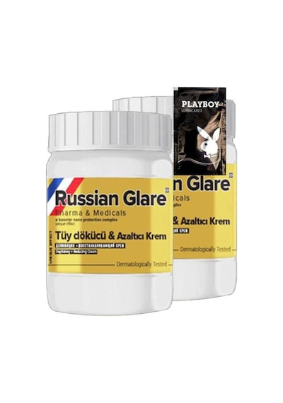 Playboy Rusian Glare Tüy Dökücü Azaltıcı Krem Nano 2'li X 50 Ml Rus Merhemi + Yanında Jel