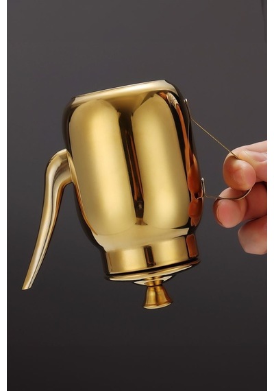 Komple Çelik Gold 560 Ml Yağdanlık Sosluk Ve Sirkelik Cin995sr Altın