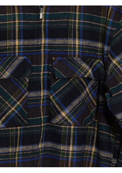 Lc Waikiki Lacivert Loose Fit Ekose Erkek Oduncu Gömlek Ceket
