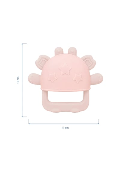 Babyjem Crabby Tutma Halkalı Silikon Diş Kaşıyıcı Pembe