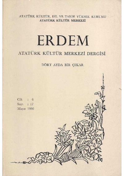 Erdem - Atatürk Kültür Merkezi Dergisi- Sayı: 17 - Cilt 6 - Eylül 1990
