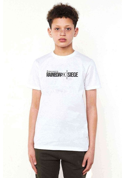 Tshirthane Rainbow 6 Siege Baskılı Unisex Çocuk Beyaz Tshirt (528243409)