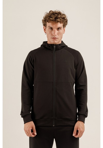 Airlife Saturn Ur7 Pro I Tam Boy Fermuarlı Erkek Kapüşonlu Sweatshirt Siyah