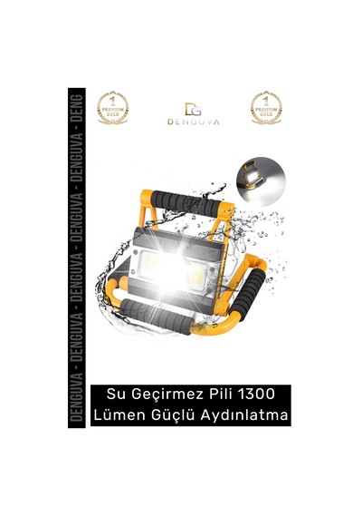 Premium Seri Beyaz Işık Sert Plastik Tpr Su Geçirmez Pilli 1300 Lümen Güçlü Aydınlatma Çok Renkli