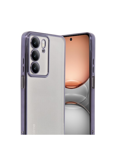 Realme C75 4g Uyumlu Kılıf Lensli Silikon - Mor