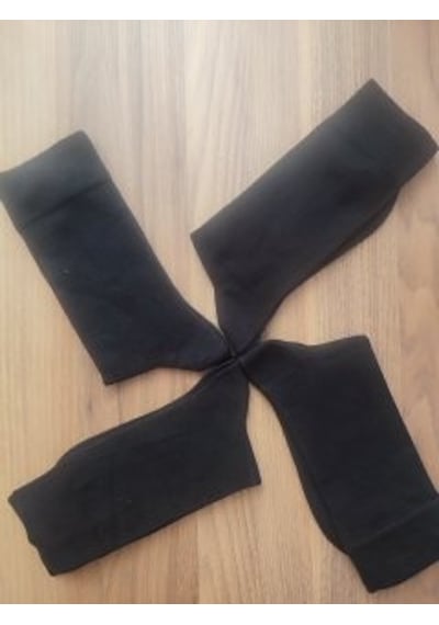 Omelf Pamuklu Erkek Çorabı 4'lü Siyah