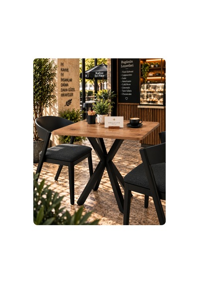 Mutfak Cafe Balkon Bahçe Restoran Yemek Masası 70x70 Siyah Çam Kare Siyah - Çam Siyah - Çam Mutfak Cafe Balkon Bahçe Restoran Yemek Masası 70x70 Siyah Çam Kare Siyah - Çam Siyah - Çam