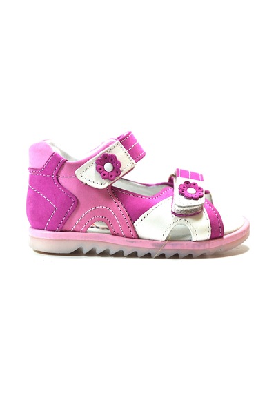 Bayrak 2010 Hakiki Deri Pembe Ortopedik Kız Bebek Sandalet Pembe