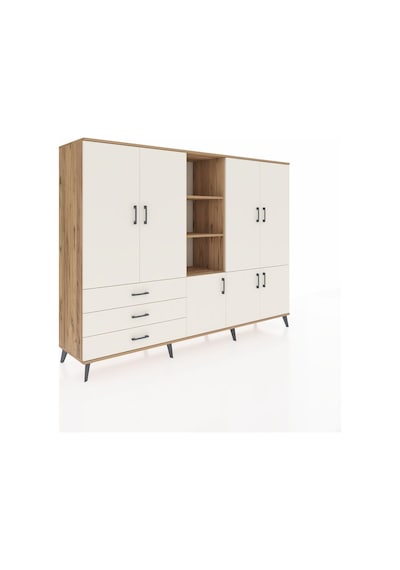 Hyperion Dolap 11 Raflı 3 Çekmeceli 7 Kapaklı 220x44x163 Çam-ayta Çam-aytaşı