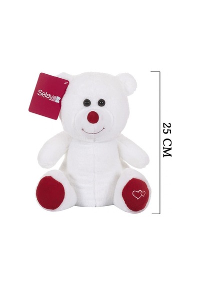 Uyku Arkadaşı Sevimli Oturan Ayıcık 25 Cm Beyaz