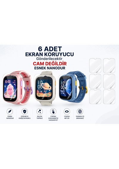 Tcl Movetime Mt48x 6 Adet Şeffaf Tam Kaplayan Ekran Koruyucusu Kırılmaz Nano