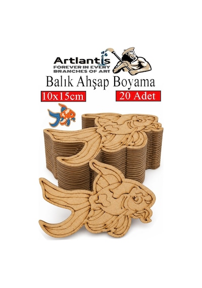 Ahşap Boyama Deniz Canlıları 20 Adet 10x15cm Boyama Figürü Etkinlik Çoçuk Gelişim Motor Beceri Kreş Anasınıfı Kırmızı