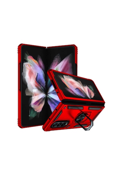 Samsung Uyumlu Galaxy Z Fold 3 Kilif Standli Miknatisli Silikon Kapak 483415114
