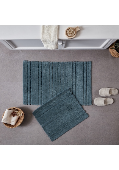 Doquhome Pera Banyo Paspası Petrol 60x100cm Petrol