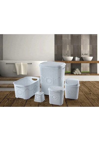 Çeyiz Seti Rattan 5 Parça Örgülü Çeyiz Seti Renkli