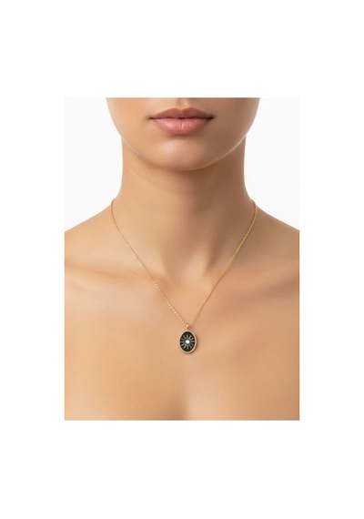 G&a Jewels - Güneşin Sesi - 925 Ayar Oksitli Yaldız Altın Kaplama Gümüş Kolye Altın - Gümüş 40+5 Cm G&a Jewels - Güneşin Sesi - 925 Ayar Oksitli Yaldız Altın Kaplama Gümüş Kolye Altın - Gümüş 40+5 Cm