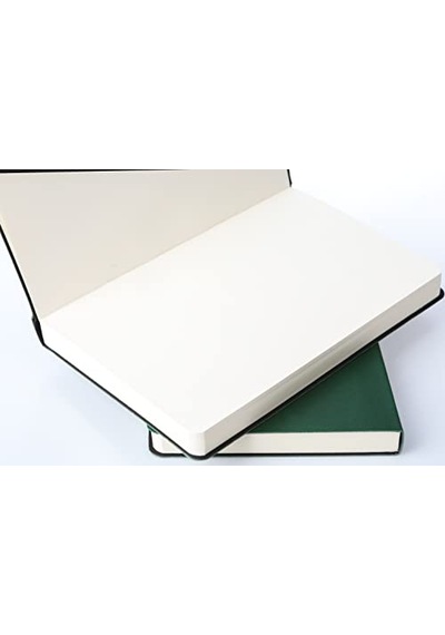 Fark Tanıtım Çizgisiz Not Defteri, Yeşil Deri Kapaklı Defter, 128 Yaprak A5 Defter, Ofis Ve Kırtasiye 14cm X 21 C