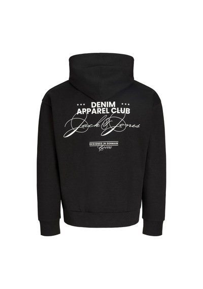 Jack & Jones Erkek Sirt Baskili Loose Fit Sweatshirt - Bay - 12298474 Siyah