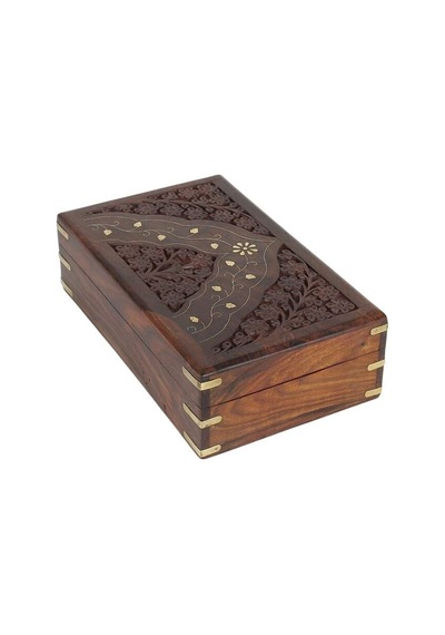 Ahşap Oymalı Kutu 25x14 Cm. K08