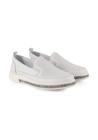 Libero Lz5902 Kadın Hakiki Deri Slip-on Ayakkabı - Eva Tabanlı Günlük Konfor Modeli Beyaz