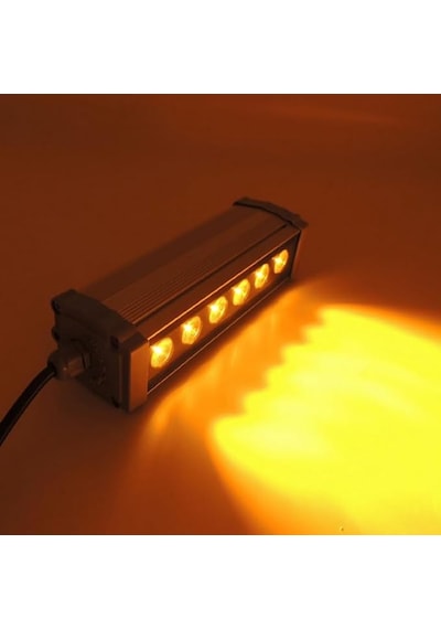 10 Cm Wallwasher Led Bina Dış Duvar Aydınlatma Boyama Amber Işık Gri