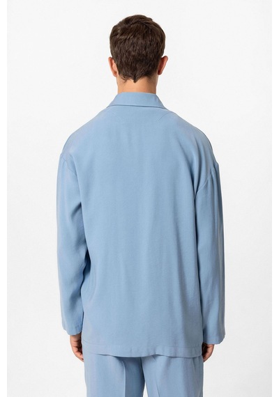 Antioch Oversize Astarsız Erkek Blazer Ceket Mavi