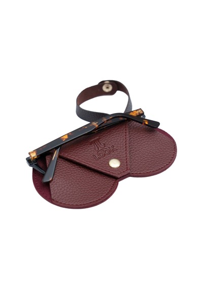 Pilook Modern Tasarım Bordo Gözlük Kılıfı