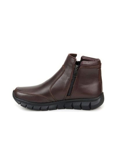Pisagor Ps-35420 Kadın Hakiki Deri Ortopedik Casual Bot Kahve