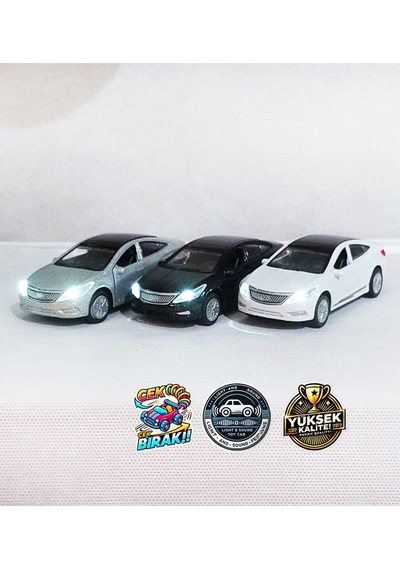 Hyundai Azera Demir Oyuncak Araba Sesli-ışıklı - Çek Bırak 12cm Çok Renkli