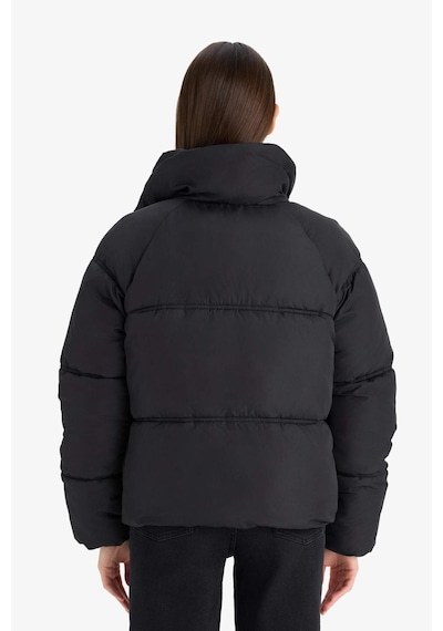 Defacto Su Geçirmez Regular Fit Dik Yaka Fermuarlı Şişme Mont E8690ax25aubk27 Siyah