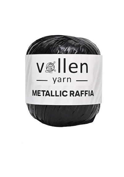 Premium Metalik Rafya,şapka Ipi,abiye Çanta Ipi,polyester Ip,simli Metalik Ip,siyah