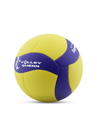 Voleybol Topu SuperSoft Yapıştırma Soft Touch Yumuşak Yüzey 18 Panel 5 Numara Sarı - Mavi