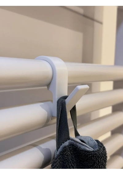 Lexroo 6 Adet Beyaz Duşakabin Havlupan Petek Banyo Mutfak Kancalı Havlu Bornoz Askısı
