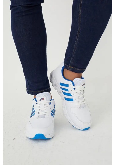 Papucumun Dünyası Erkek Sneaker Anatomik Comfort Taban Koşu Yürüyüş Spor Ayakkabısı Beyaz - Mavi Papucumun Dünyası Erkek Sneaker Anatomik Comfort Taban Koşu Yürüyüş Spor Ayakkabısı Beyaz - Mavi