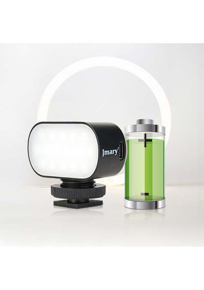 Jmary Fm-16rgb Mandallı Dijital Led Göstergeli Telefon-kamera Üstü Rgb Lamba 750mah Siyah