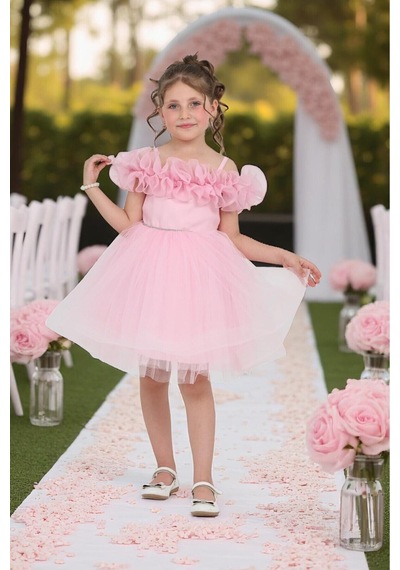 Erdem Kıds Kız Çocuk Omuzu Askılı Tüllü Düğün Kına Nişan Nikah Doğum Günü Özel Gün Abiye Elbise Gelinlik 1-5 Yaş Pembe Pembe Erdem Kıds Kız Çocuk Omuzu Askılı Tüllü Düğün Kına Nişan Nikah Doğum Günü Özel Gün Abiye Elbise Gelinlik 1-5 Yaş Pembe Pembe