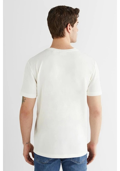 Gant Erkek Beyaz Bisiklet Yaka Regular Fit Logolu T-shirt-14691