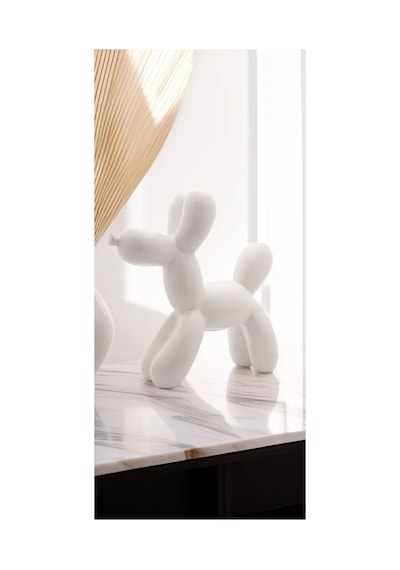 Köpek Balon Biblo Balkon Dog Biblo 17 Cm Beyaz