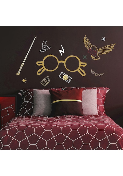 Lexroo Rmk4955gm Harry Potter Gözlükleri Dev Soyma Ve Çubuk Duvar Çıkartması Çok Renkli