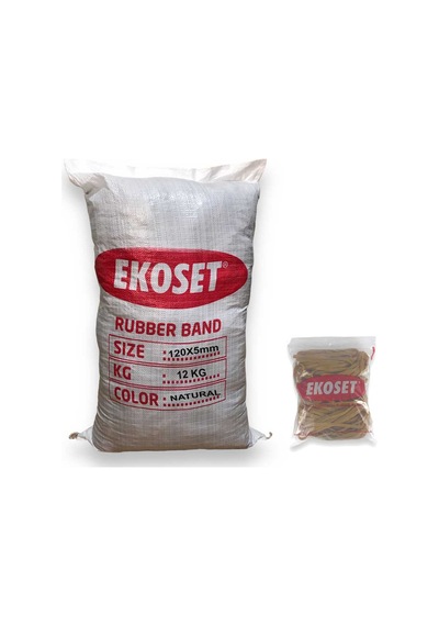 Ekoset 12 CM Kalın Paket Lastiği 120 x 5 MM 12 KG