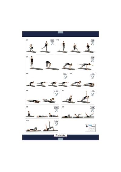 Domyos Konforlu Pilates Matı Spor Matı - L Boy - Koyu Gri - 190cm X 70cm X 20mm Antrasit Gri/çelik Grisi
