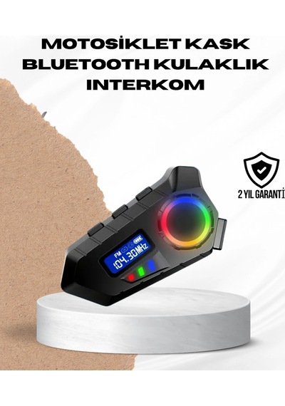 Hubrendy Tekno Bluetooth 5.4 İnterkom Ip65 Toz Ve Su Geçirmez Led Göstergeli