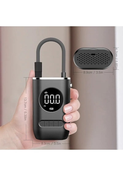 Dijital Kablosuz 4modlu Usb 2 2000mah Göstergeli Oto Lastik Hava Pompası Kompresörü