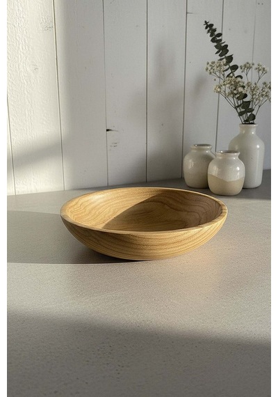 Rivaistanbul Ahşap %100 Kestane Ağacı Sunum Kasesi, Sunumluk, 20 Cm Kestane